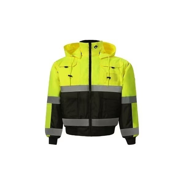 High Viz Lime/Black Reversible Bomber Jacket, Medium, Class 3, 2W International, Mfr#: 350C-3 M